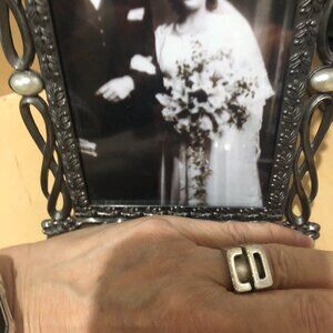 Christian Dior Sterling Silver Ring Vintage Marked 925 8.5 Purchased  in Europe